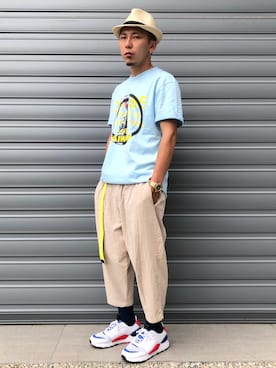 「streetsnap」｜「アイテム（帽子）」を使った、楊喜碧さん（メンズ・170cm）の秋コーディネート
