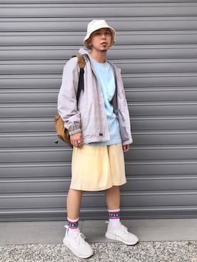 「Taiwan」｜「アイテム（モッズコート）」を使った、楊喜碧さん（メンズ・170cm）の春コーディネート