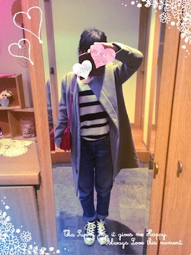 「Honeys（ハニーズ）のアイテム（ダウンジャケット/コート）」を使った、やいさん（レディース・162cm）の冬コーディネート