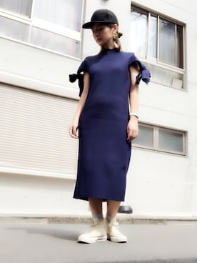 「AKIRANAKA（アキラナカ）のアイテム（ワンピース/ドレス）」を使った、Chaccoさん（レディース・156cm）の夏コーディネート