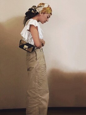 「SONIA RYKIEL（ソニアリキエル）のアイテム」を使った、Chaccoさん（レディース・156cm）の秋コーディネート