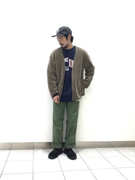 「JOURNAL STANDARD relume（ジャーナルスタンダード　レリューム）のアイテム（ムートンコート）」を使った、takuさん（メンズ・173cm）の秋コーディネート