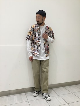 「PLAYBOY（プレイボーイ）のアイテム」を使った、takuさん（メンズ・173cm）の春コーディネート