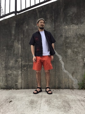 「ROKX（ロックス）のアイテム（パンツ）」を使った、takuさん（メンズ・173cm）の春コーディネート