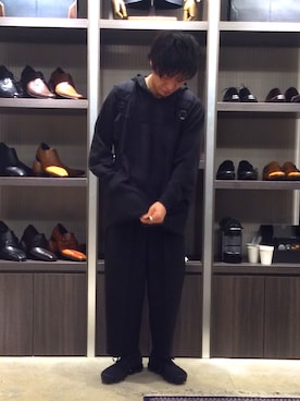 「HAMNETT（ハムネット）のアイテム（パーカー）」を使った、noroさん（メンズ・168cm）の冬コーディネート