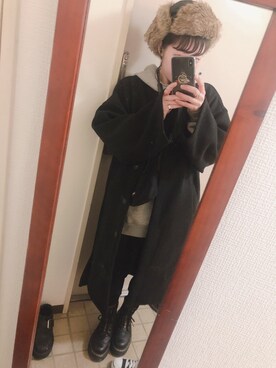 「SHEL'TTER ORIGINAL（シェルターオリジナル）のアイテム（ジャケット/アウター）」を使った、tmsnさん（レディース・152cm）の冬コーディネート