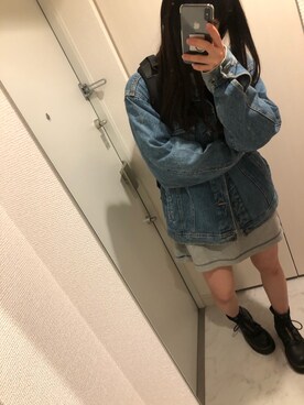 「Dr. Martens（ドクターマーチン）のDr.Martens QUAD RETRO SINCLAIR BLACK AUNT SALLY（ブーツ、ブラック系）」を使った、tmsnさん（レディース・153cm）の春コーディネート