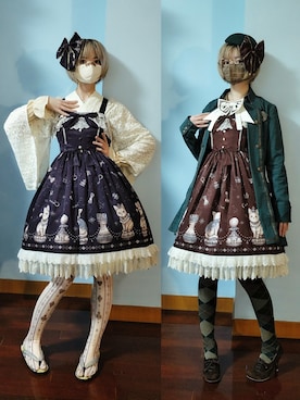 「axes femme POETIQUE（アクシーズファムポエティック）のアイテム（シャツ/ブラウス）」を使った、步同さん（レディース・162cm）の冬コーディネート