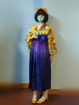 「アイテム（着物）」を使った、步同さん（レディース・162cm）の夏コーディネート