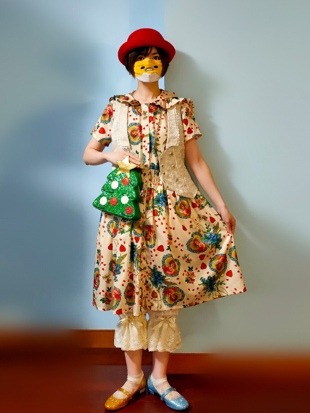 「Miss L FireのBABY JANE GOLD（その他シューズ、ゴールド系）」を使った、步同さん（レディース・162cm）の秋コーディネートの1枚目の写真