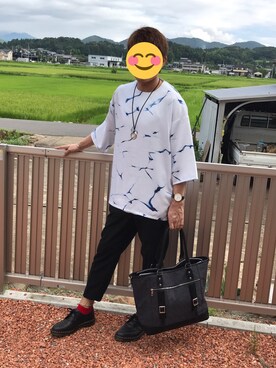 「semantic design（セマンティックデザイン）のアイテム（バッグ）」を使った、☆ きむにぃー ☆さん（メンズ・173cm）の夏コーディネート