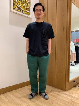 「ポケットT」｜coenかげやまさん（メンズ・176cm）の夏コーディネート