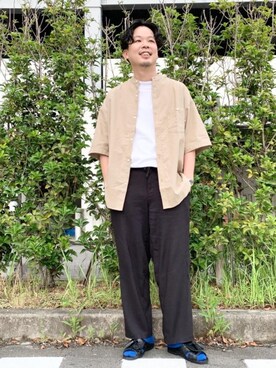 「ベーシックカラー」｜coenかげやまさん（メンズ・176cm）の夏コーディネート