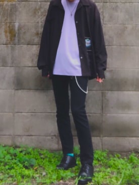 「GU（ジーユー）の（GU）スキニーフィットジーンズ（MEN ⁄ ジーンズ）」を使った、🇯🇵🇯🇵ゆーや🇰🇷🇰🇷さん（メンズ・173cm）の夏コーディネート