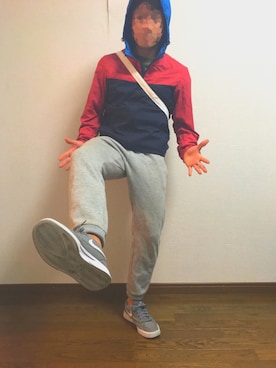「ラコステ」｜「アイテム（ナイロンジャケット）」を使った、ケンケンさん（メンズ・162cm）の夏コーディネート