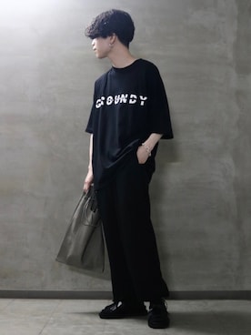 「Lui's（ルイス）のアイテム（サンダル）」を使った、ヤマモトさん（メンズ・170cm）の春コーディネート