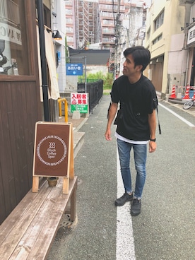「ARC'TERYX（アークテリクス）のアイテム（シューズ）」を使った、YUさん（メンズ・170cm）の夏コーディネート