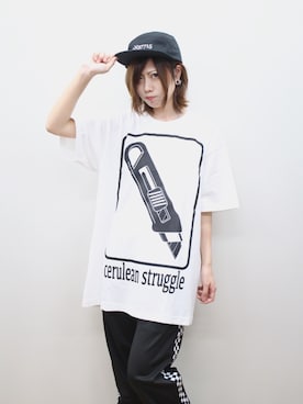 「no brand（ノーブランド）のアイテム（キャップ）」を使った、ainaさん（レディース・153cm）の夏コーディネート