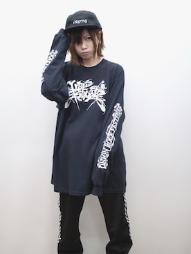 「no brand（ノーブランド）のアイテム（キャップ）」を使った、ainaさん（レディース・153cm）の夏コーディネート