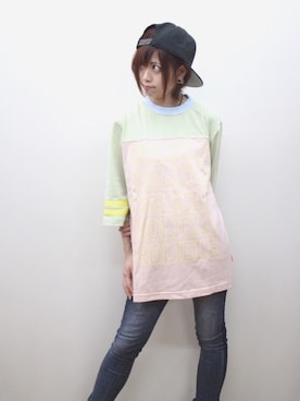 「ROLLING CRADLE（ローリングクレイドル）のアイテム」を使った、ainaさん（レディース・153cm）の夏コーディネート