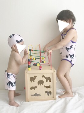 「水着」｜「アイテム（雑貨/ホビー）」を使った、ha________taさん（キッズ・70cm）の夏コーディネート