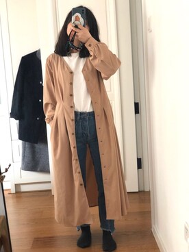 「AVAN LILY（アヴァンリリィ）のアイテム（ワンピース/ドレス）」を使った、懒猫猫3030さん（レディース・152cm）の春コーディネート