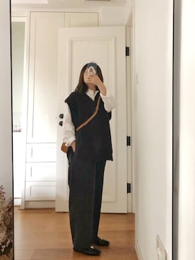 「STUART WEITZMAN（スチュアートワイツマン）のアイテム（バレエシューズ）」を使った、懒猫猫3030さん（レディース・152cm）の秋コーディネート