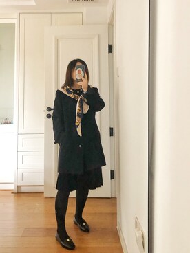 「STUART WEITZMAN（スチュアートワイツマン）のアイテム（バレエシューズ）」を使った、懒猫猫3030さん（レディース・152cm）の秋コーディネート