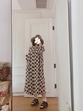 「FILA（フィラ）のアイテム（帽子、イエロー系）」を使った、懒猫猫3030さん（レディース・152cm）の夏コーディネート