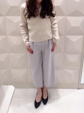 「WILLSELECTION（ウィルセレクション）のアイテム（その他パンツ、グレー系）」を使った、Appp1uさん（レディース）の冬コーディネート