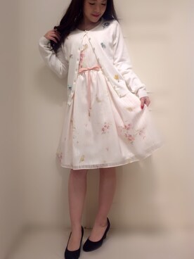 「WILLSELECTION（ウィルセレクション）のアイテム（ワンピース、ピンク系）」を使った、Appp1uさん（レディース）の春コーディネート