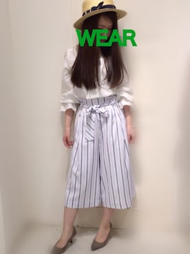 「WILLSELECTION（ウィルセレクション）のアイテム（パンツ、ブルー系）」を使った、Appp1uさん（レディース）の春コーディネート