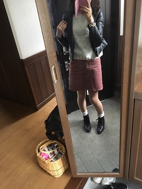 「サマーニット」｜「アイテム（ノーカラージャケット）」を使った、ももかさん（レディース・173cm）の春コーディネート