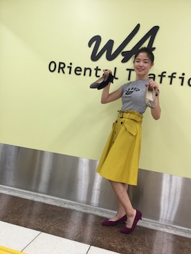 「マスタードイエロー」｜WA ORiental TRaffic さん（レディース・163cm）の秋コーディネート