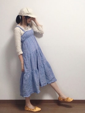 「Steven Alan（スティーブンアラン）のアイテム（キャップ）」を使った、のぶこさん（レディース・156cm）の秋コーディネート