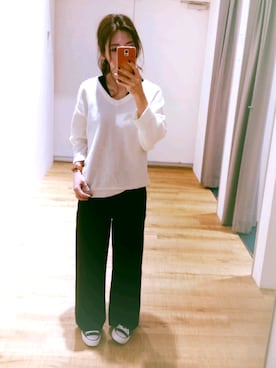 「ah（アッハ）のアイテム」を使った、himawariさん（レディース・159cm）の冬コーディネート