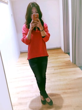 「ah（アッハ）のアイテム」を使った、himawariさん（レディース・159cm）の冬コーディネート