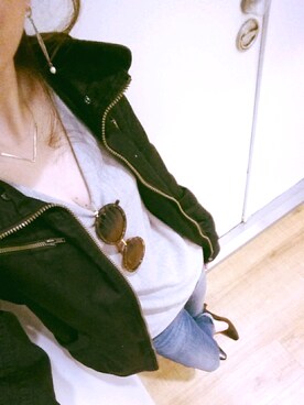 「ah（アッハ）のアイテム」を使った、himawariさん（レディース・159cm）の春コーディネート