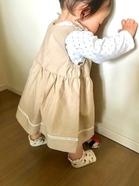 「つかまり立ち」｜ゆいたろうさん（キッズ・70cm）の春コーディネート