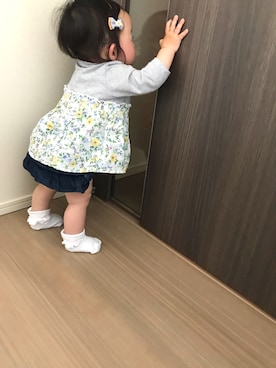 「つかまり立ち」｜ゆいたろうさん（キッズ・70cm）の春コーディネート