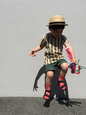 「こどもの日」｜「アイテム（ソックス/靴下）」を使った、HALCHIさん（キッズ・100cm）の春コーディネート