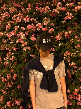 「McQ（マックキュー）のアイテム」を使った、A君さん（メンズ・172cm）の秋コーディネート