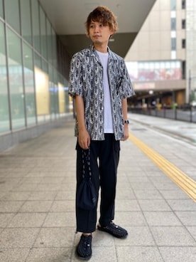 「☆柄シャツ」｜tsujimoto_kさん（メンズ・169cm）の夏コーディネート