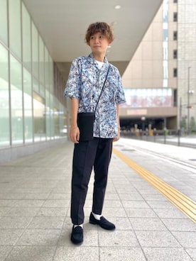 「☆柄シャツ」｜tsujimoto_kさん（メンズ・169cm）の夏コーディネート