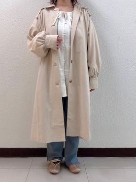 「2021春新作」｜「アイテム（その他アウター）」を使った、.*miho*.さん（レディース・152cm）の春コーディネート