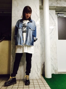 「Rodeo Crowns（ロデオクラウンズ）のアイテム（デニムジャケット）」を使った、m.Kさん（レディース・164cm）の秋コーディネート