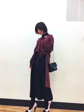 「Marc by Marc Jacobs（マークバイマークジェイコブス）のアイテム（ピアス（両耳用））」を使った、m.Kさん（レディース・164cm）の秋コーディネート