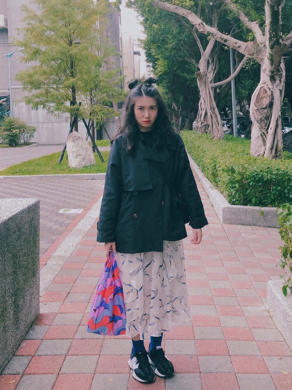 「TAIPEI、Taiwan」｜「MEIER.Qのアイテム（ジャケット/アウター、ブラック系）」を使った、Zoey 池👾さん（レディース・163cm）の秋コーディネートの1枚目の写真