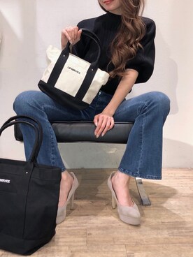 Lipservice リップサービス の バイカラーキャンバストートbag ハンドバッグ Wear