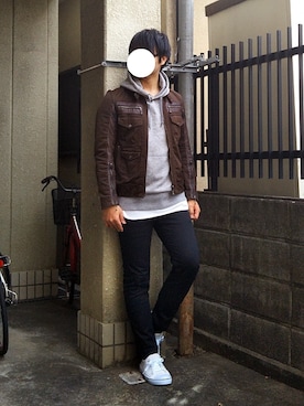 「NICOLE（ニコル）のアイテム（ジャケット/アウター）」を使った、たけよしさん（メンズ・180cm）の秋コーディネート